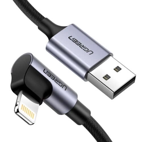 Right Angle Usb-a To Lightning Cable - 1m - Black