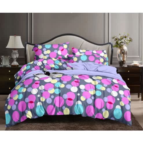 6 Sets Of Complete Duvet With Fluffy Fiber-porker Dot