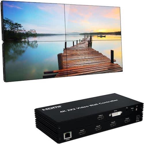 2x2 Video Wall Controller - 4k@60hz - Edge Masking