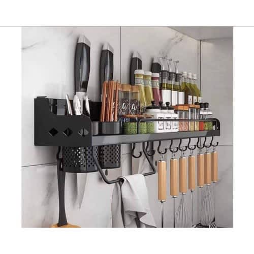 Wall Mounted Kitchen Organizer Shelf /Knife / Spoons And Spice Rack - 60cm