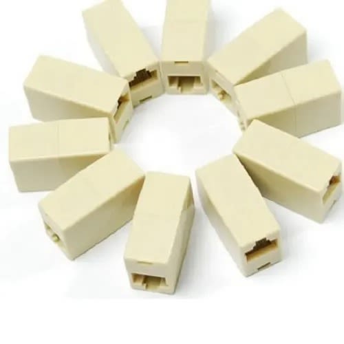 Rj45 Female To Female Network Connector Plug Modular Coupler Joiner - 10pcs