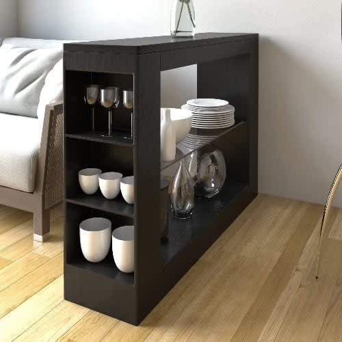 Sadia Black Multi-storage  Dining Bar Buffet Table