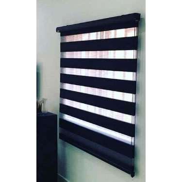 5ft *5ft Plain Black Zebra Window Blind