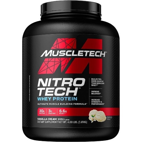Muscletech Nitrotech Whey Isolate Protein Powder - Vanilla - 1.81kg