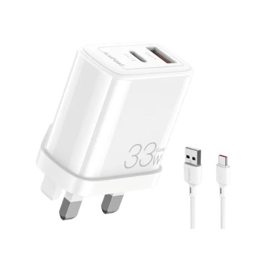 Power GaN Super Speed Uk Type 2 Interface Charger+cable - 33W