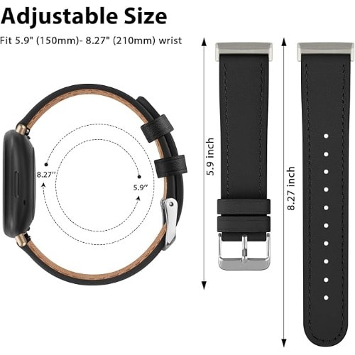 Leather Straps Compatible With Fitbit Versa 4 Strap/versa 3