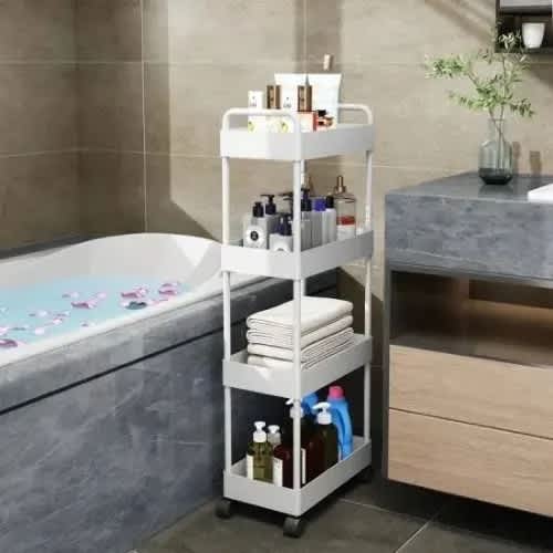 4 Layer Bathroom / Kitchen Rack With Wheels