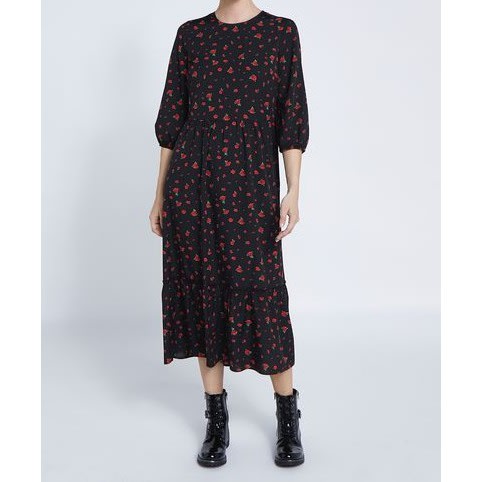 Round Neck Midi Dress