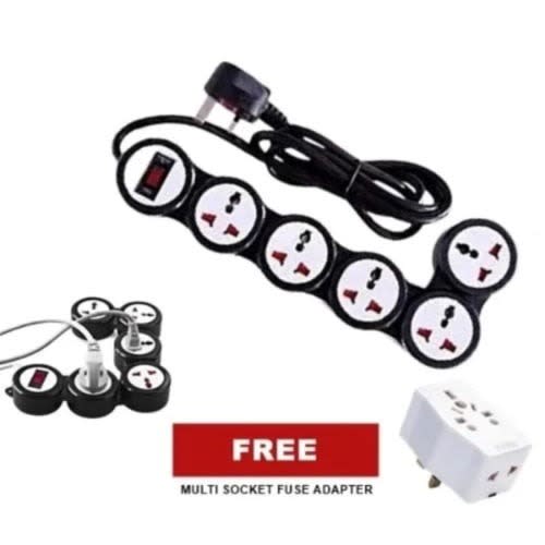 Foldable Multipurpose Socket Extension - 5 Way