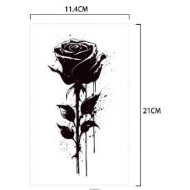Black Rose Temporary Waterproof Tattoo Body Art Sticker