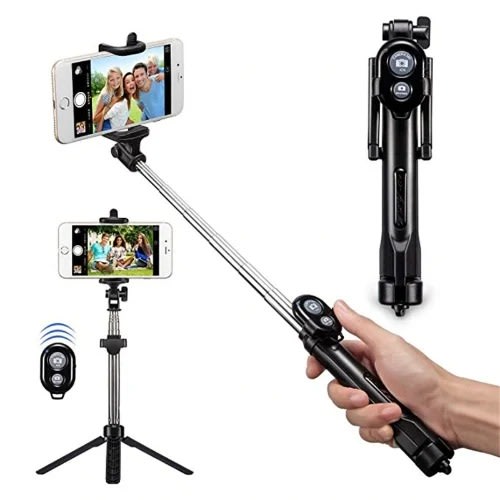 Wxy-01 360&deg; Extendable Selfie Stick Wireless Remote Shutter For Ios/android - Black