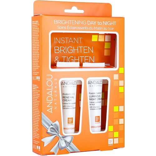 Andalou Naturals Brightening Day To Night Gift Kit - Day & Night Cream 12ml & Mask 18ml