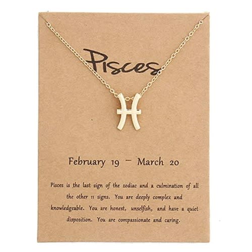 Gold Plated Pisces Pendant Necklace