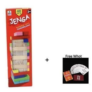 Jenga Wooden Game - 48 Pcs - big Size  Free Whot