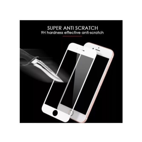 Tempered Glass For iPhone 6 With Screen Cleaner- White