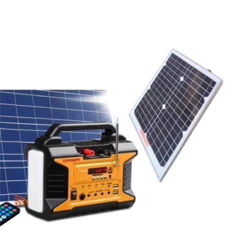 Solar Power Portable Generator With Fm Radio + Torch & Panel ssp-007dc