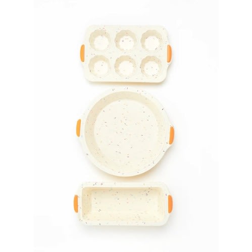 Silicone Baking Oven Pan Set - 3-piece - Cream