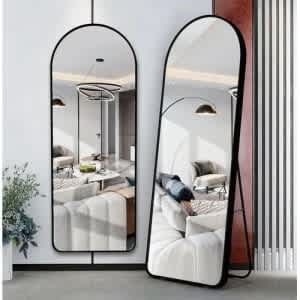 Arch Framed Dressing/shower Wall Mounted/ Standing Mirror Black
