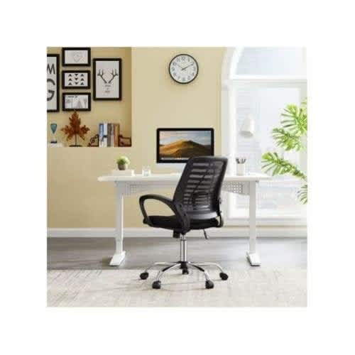 Ergonomic Mesh & Fabric Office Chair With Executive Height Adjustable Desk