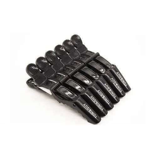 Crocodile Hair Clamp Clips - 6pcs - Black