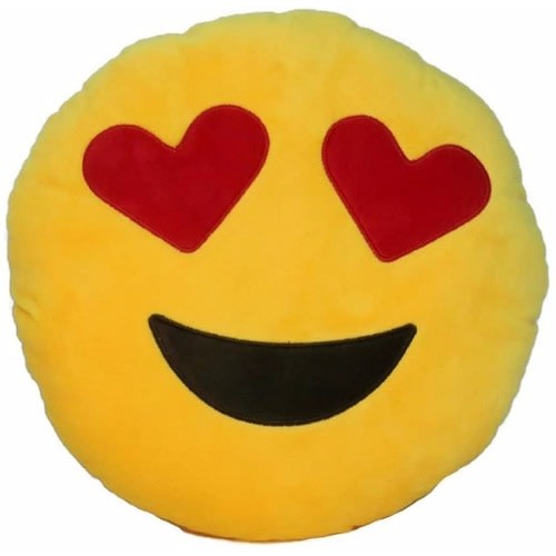 Emoji Shape Stuffed Pillow - Yellow
