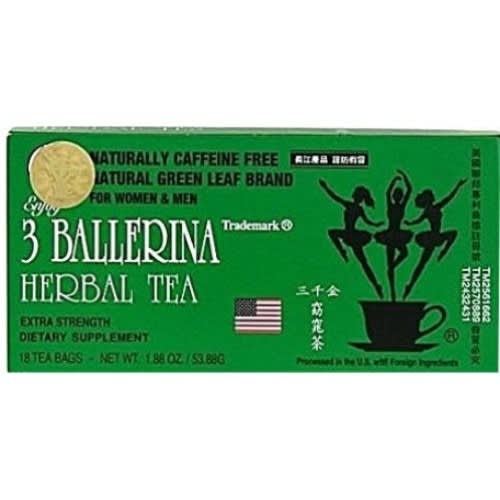 3 Ballerina Herbal Tea - Extra Strength - 18 Tea Bags