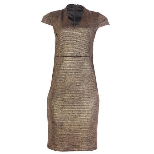 Midi Gold Dress - Gold