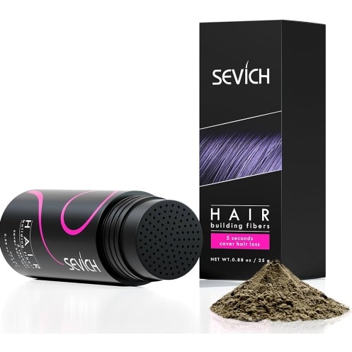 Sevich Hair Fiber 5sec Cover Hair Loss & Applicator - Dark Brown- 25g