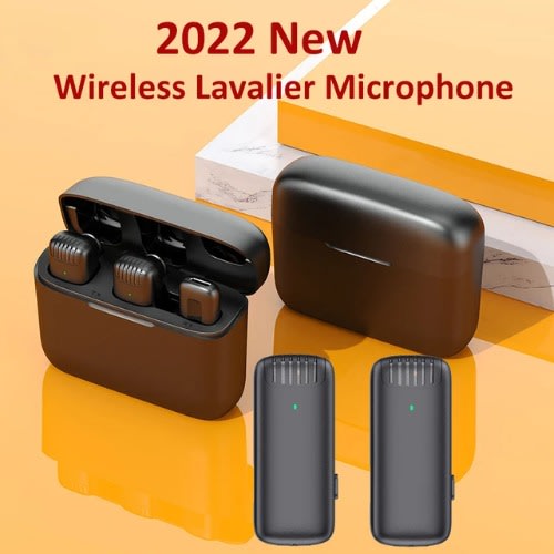 Wireless Lavalier Microphone With Charging Case For iPhone