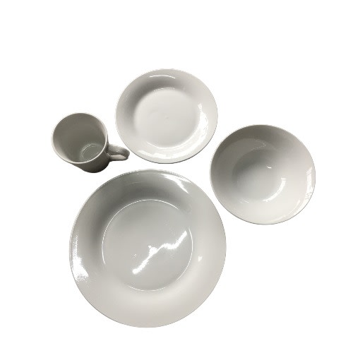 Meritage Portland Fine Ceramic 16 Pc Dinnerware Set - White