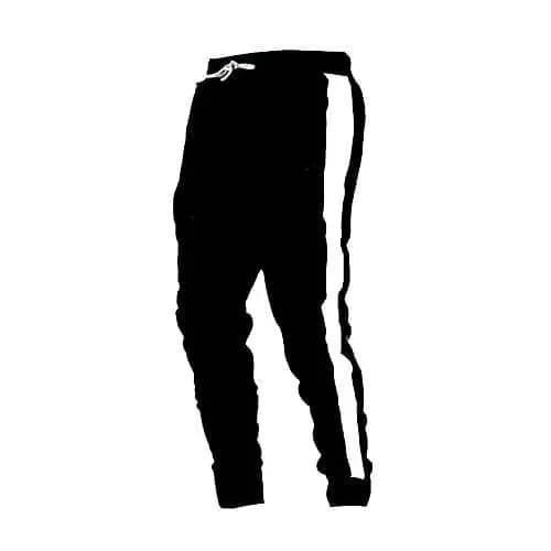Jogger - Black With White Stripes