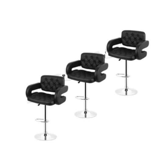 3 Sets Of High Class Swivel Barstools - 3 Pcs - Black