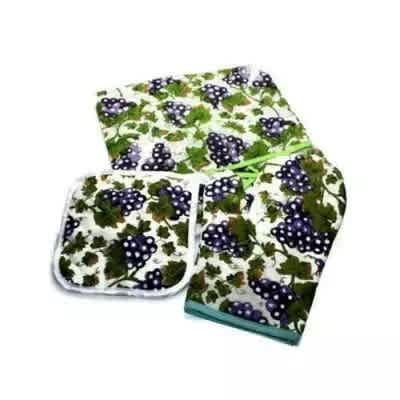 Kitchen Apron With Pot Holder  Oven Mittens