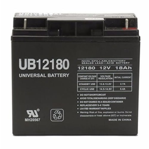 Euro Sealed Lead Acid Battery With Nut And Bolt Terminals - 12v / 18ah.