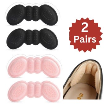 Heel Anti Blister Insole - Black | Pink