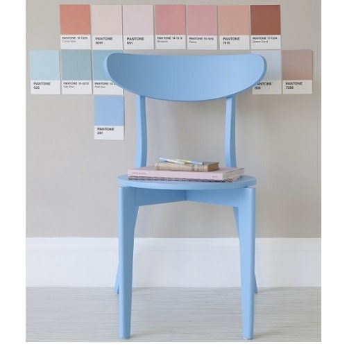 Senn Dinning Wood Chair, Blue