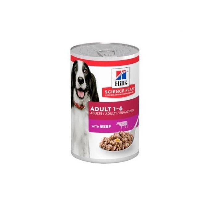 Hill's Science Plan Adult Dog Food With Beef Can 370g