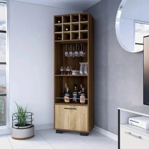 Vivaz Modern Dennis Tall Bar Cabinet - 71''