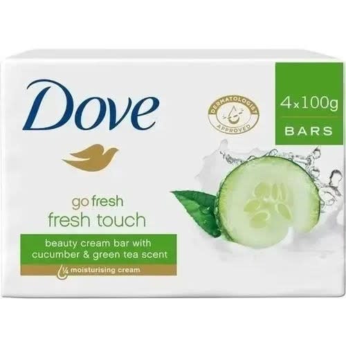 Dove Go Fresh Beauty Bar Soap - Cucumber & Green Tea - 4 Pieces X 100g