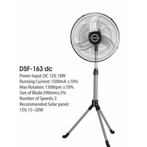 16" Energy Saving Ac - Dc Standing Fan - 12v