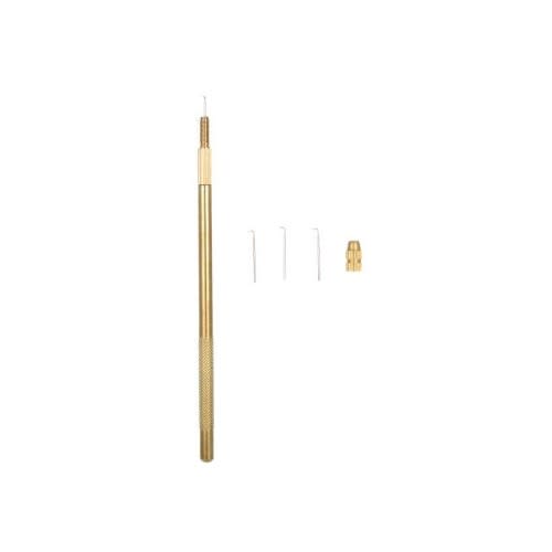4 Sizes Ventilating Needles + 1 Brass Holder Make Repair Lace Wigsknotting Hook Set