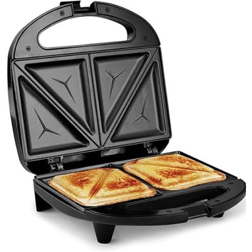 Haeger - 2 Slice Non-stick Electric Sandwich And Bread Maker - 750w - Black