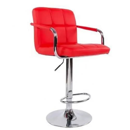 Cushioned Counter Stool - Red