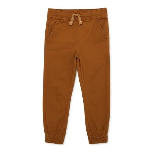 365 Kids Boys Stretch Canvas Dart Jogger - Brown