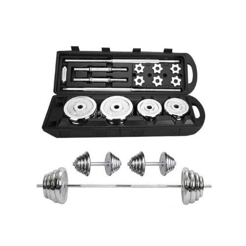 Adjustable Dumbell -  50kg  With Short And Barbell