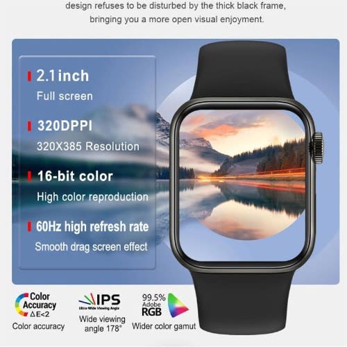 Smart Watch -  2.02" HD Amoled Display - Black