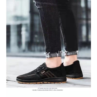 Guy's Casual Shoes - Suede - Black
