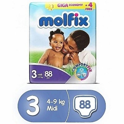Molfix Baby Diaper - Size 3 - 88pcs