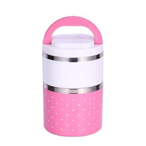 Food Flask Lunch Box 2-layer Stainless Steel Insulation Thermo-thermal Lunch Box - 930ml