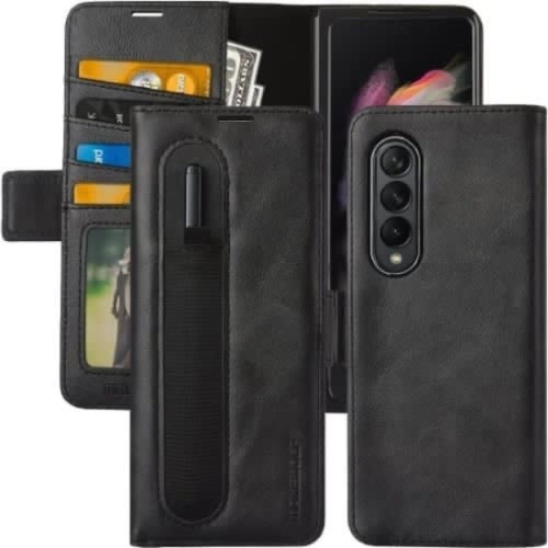 Leather Flip Case With S Pen For Samsung Galaxy Z Fold 5